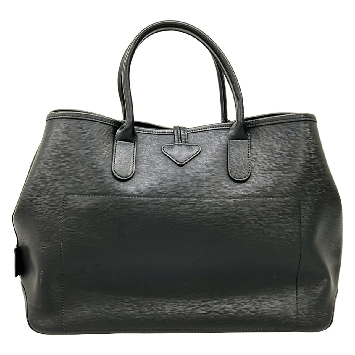 LONGCHAMP(ロンシャン) トートバッグ ロゾ 黒 レザー - メルカリ