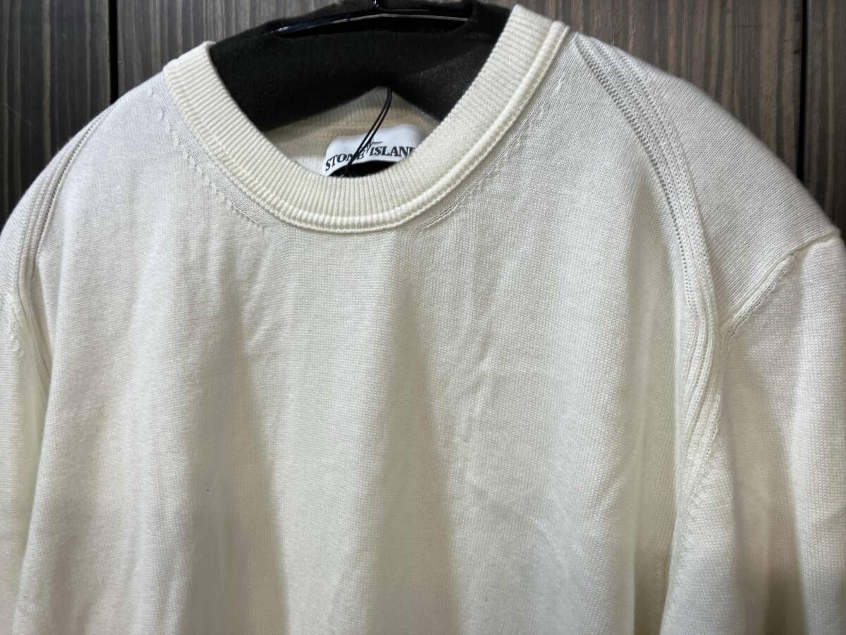 20ss STONE ISLAND knit 薄手ニットセーター Lサイズ ホワイト