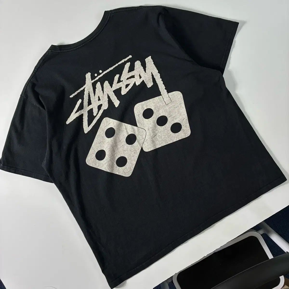 STUSSY ステューシー DICE ENTWURF PIGMENT ピグメント ダイド ブラック 半袖 Tシャツ