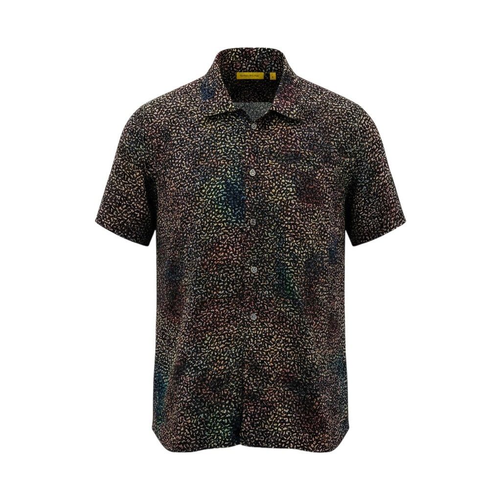80e14 Paul Smith ポールスミス 半袖シャツ コットンシャツ 総柄 日本 