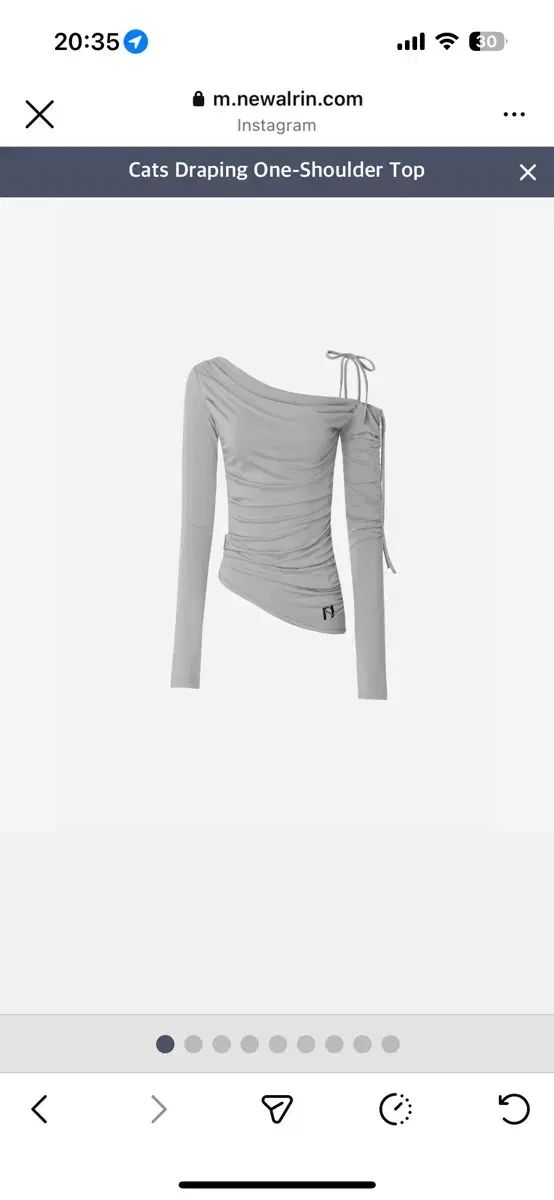 Newalrin Cats Draping One-Shoulder Top