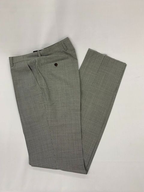 新品 定価2.86万 高級ブランド 英国ブランド 百貨店ブランド 特価セール パンツ ズボン トラウザーズ S M L ウエスト 79cm 毛 ウール 100% グレイ グレー メンズ 春 夏 秋 カジュアル ビジネス ノータック 317