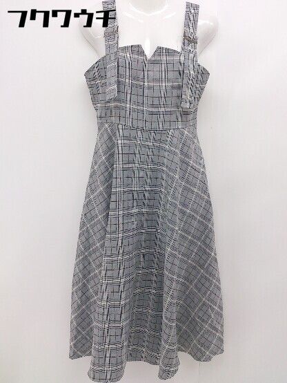 ◇ PAGEBOY ページボーイ ALICIA チェック ロング ワンピース サイズF グレー レディース 【中古】 【1104210004519】