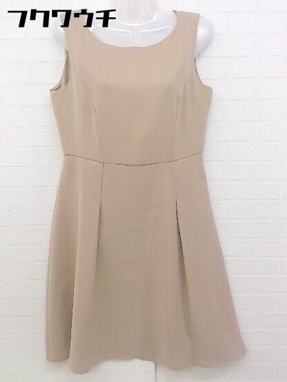 ◇ ketty ケティ バックジップ ノースリーブ 膝丈 ワンピース サイズ3 ベージュ レディース 【中古】 【1104210003680】