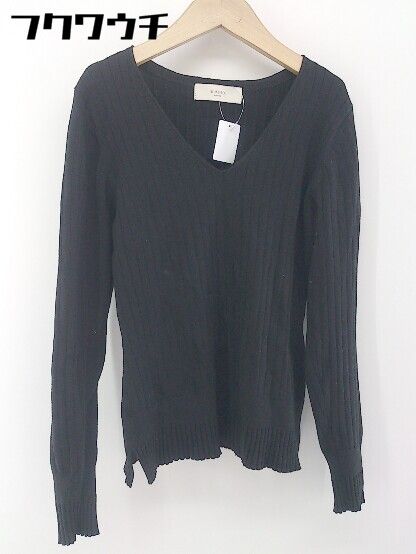 ◇ B:MING by BEAMS ビーミング by ビームス Vネック 長袖 ニット セーター ブラック レディース 【中古】 【1104160000838】