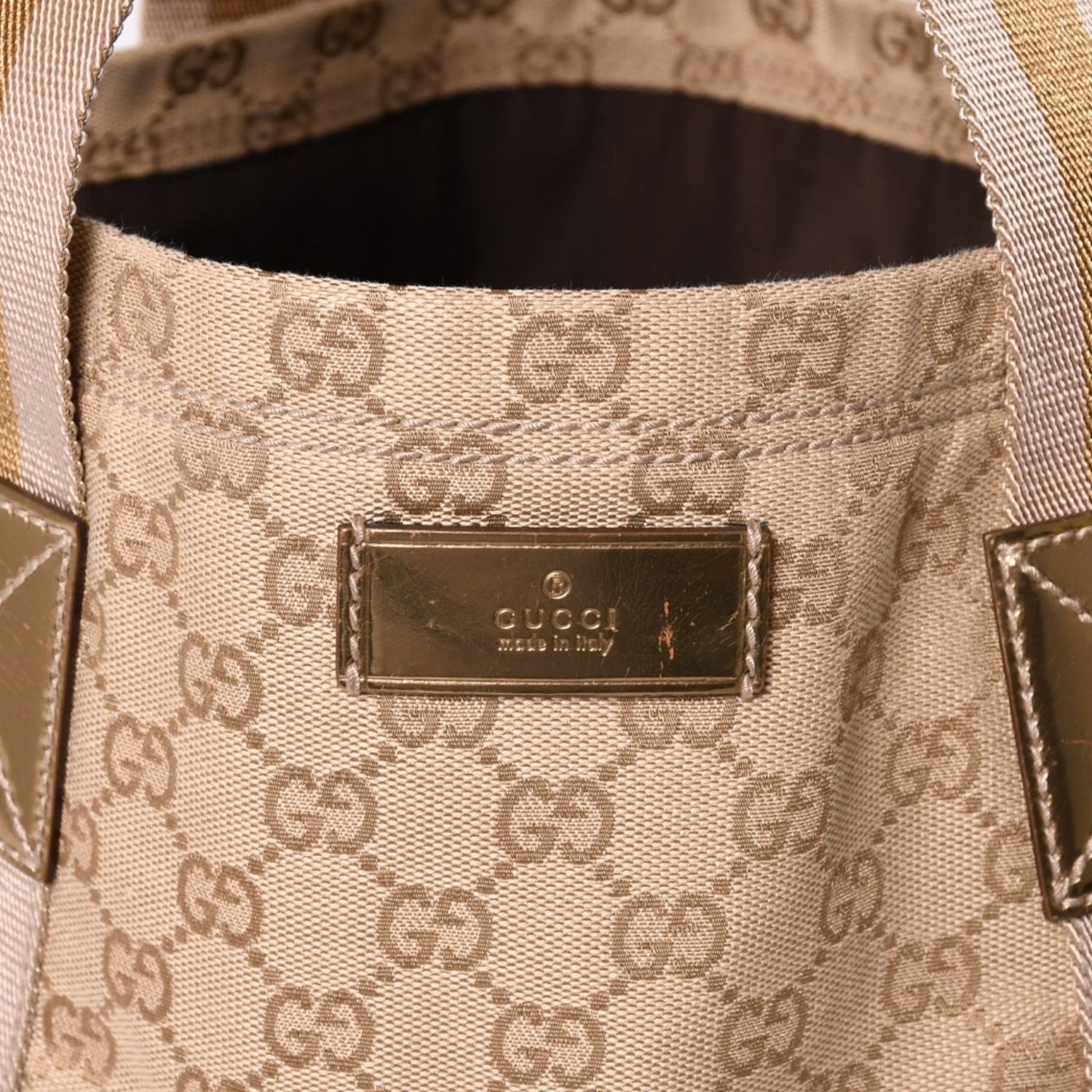GUCCI グッチ トートバッグ ggキャンバスベージュ ブラウン 189669 