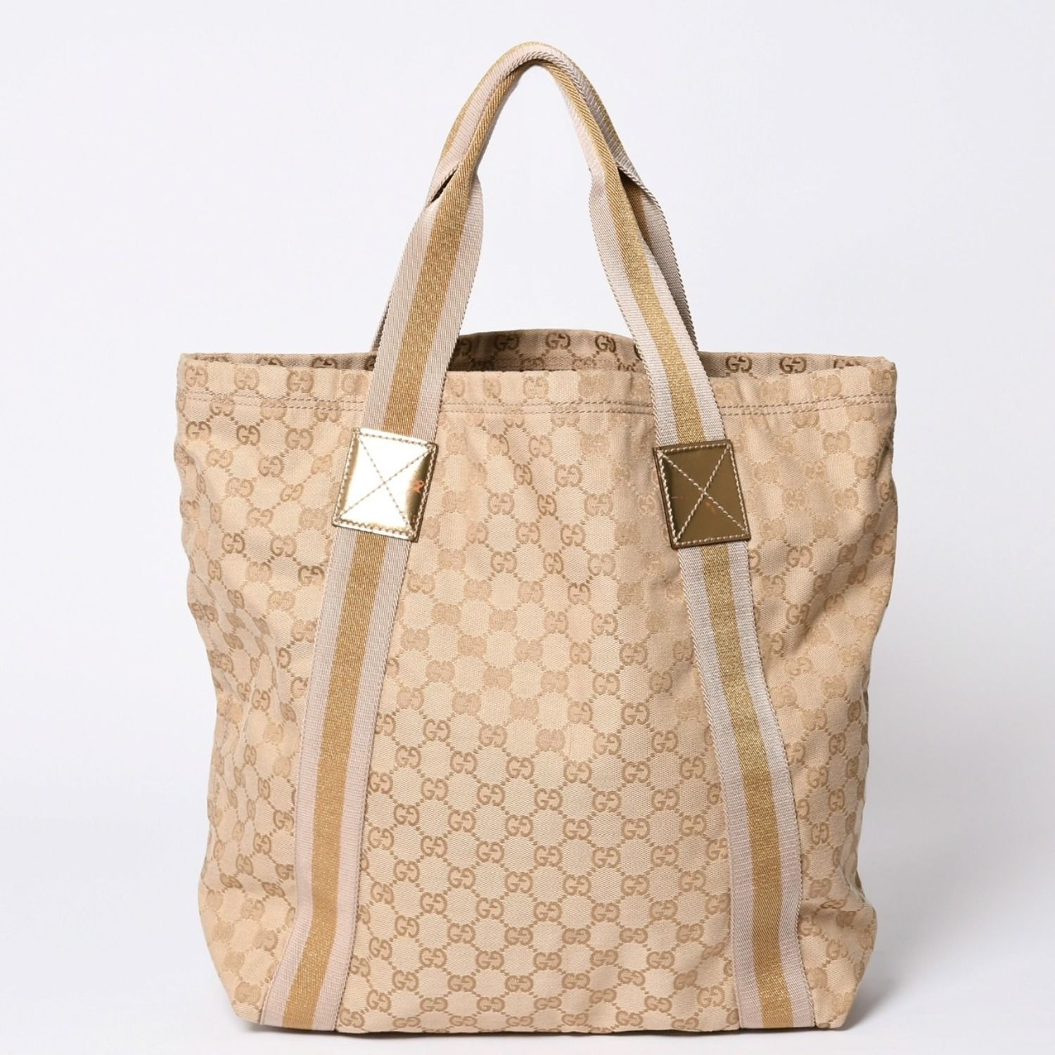 GUCCI グッチ トートバッグ ggキャンバスベージュ ブラウン 189669 