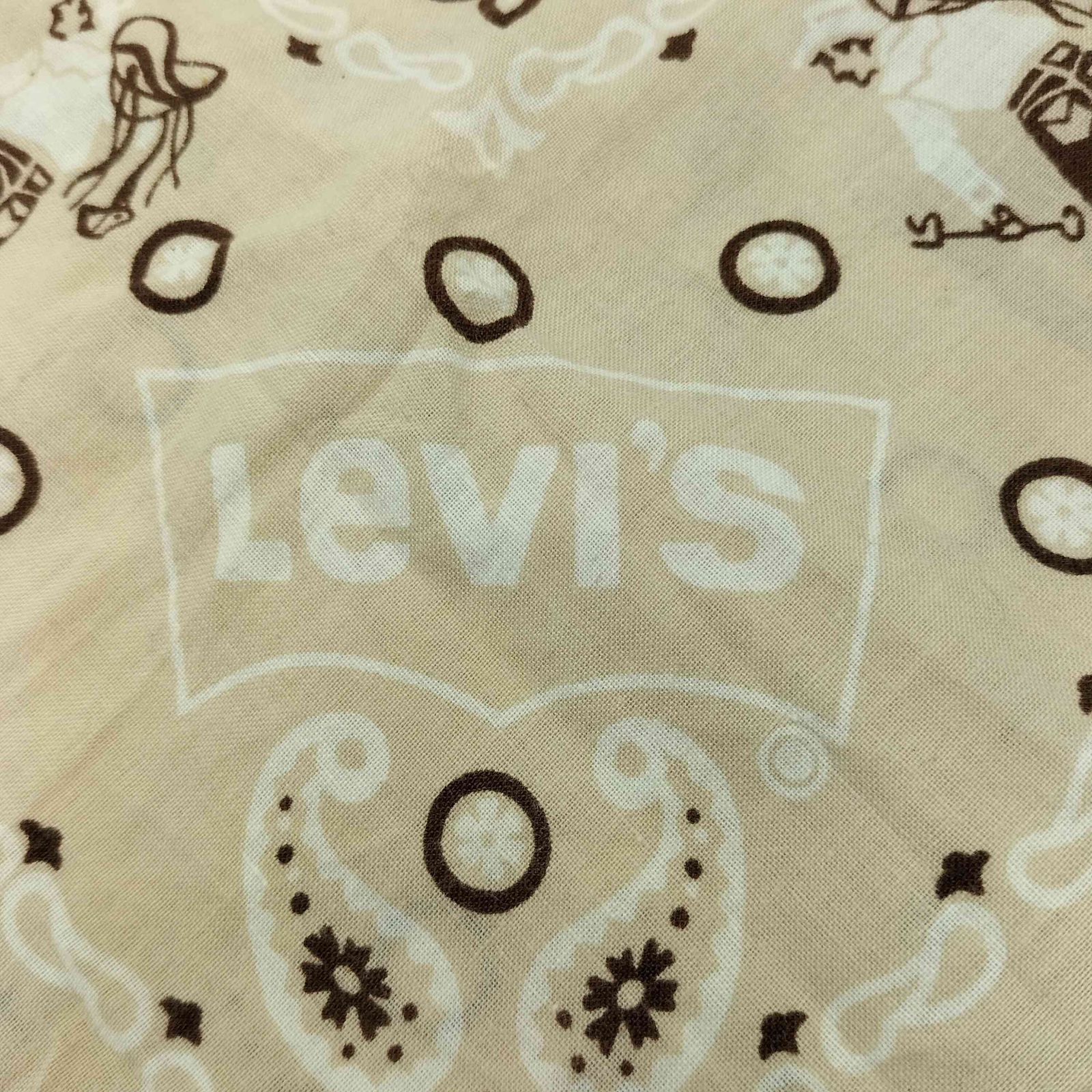 Levis(リーバイス) 60S ロゴ カーボーイ ペイズリー バンダナ メンズ リーバイス Levis 60S ロゴ カーボーイ ペイズリー バンダナ メンズ