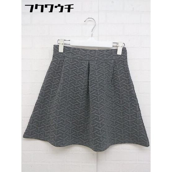 ◇ IENA SLOBE イエナ スローブ 総柄 ミニ スカート ダークグレー系 レディース 【中古】 【1104260005047】