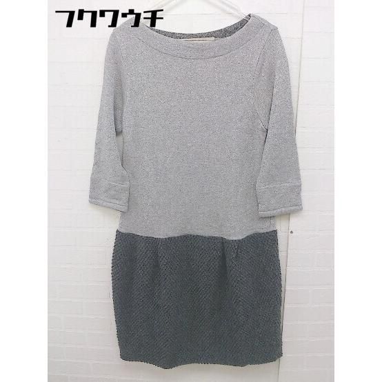 ◇ miimu cirsium japonicum ミイムサーシアムジャポ二カム ラメ 切り替え 七分袖 ワンピース サイズF グレー レディース 【中古】 【1104260002183】 5,580円