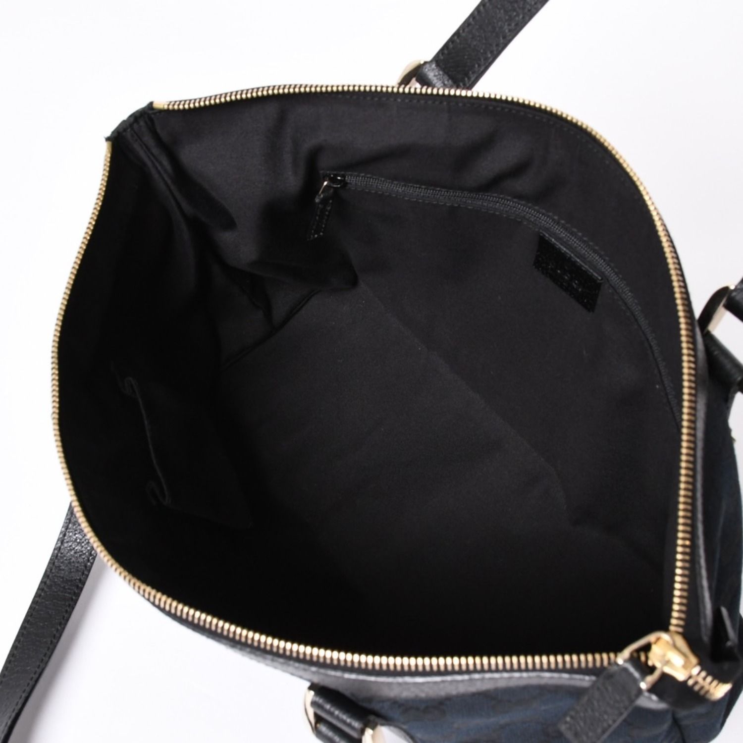 極美品 GUCCI グッチ アビーラインGGキャンバストートバッグ ブラック