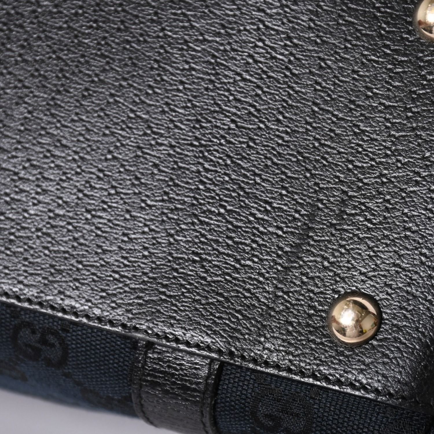 極美品 GUCCI グッチ アビーラインGGキャンバストートバッグ ブラック