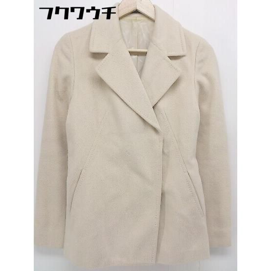 ■ ◎ INED イネド アンゴラ混 ベルト付 長袖 コート サイズ2 ベージュ レディース 【中古】 【1104280007045】