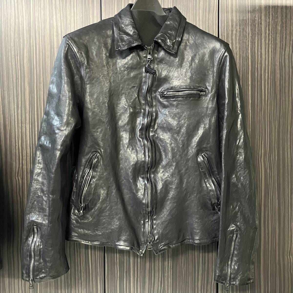 25ss YOHJI YAMAMOTO POUR HOMME × BACKLASH シングルライダース CALF DVEDW SINGLE RIDERS サイズ2 ヨウジヤマモト バックラッシュ