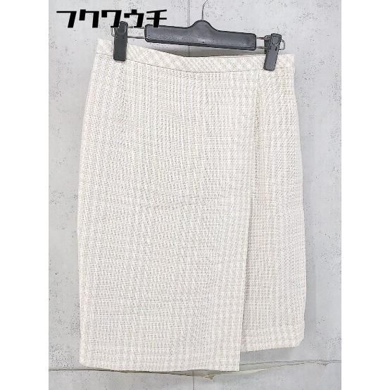 ◇ UNTITLED アンタイトル スリット 膝丈 台形 スカート サイズ2 ベージュ系 レディース 【中古】 【1105030000187】