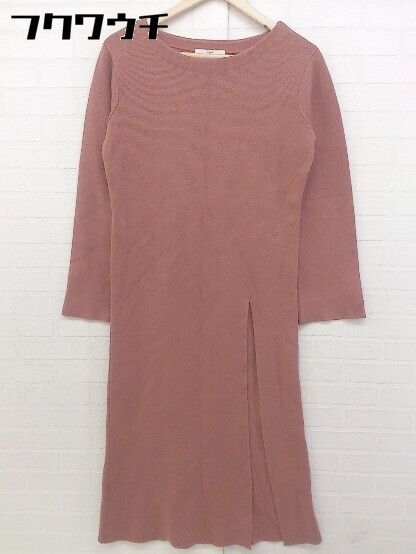 ◇ Ungrid アングリッド 長袖 膝下丈 ワンピース サイズF テラコッタ系 レディース 【中古】 【1105120009267】 5,580円