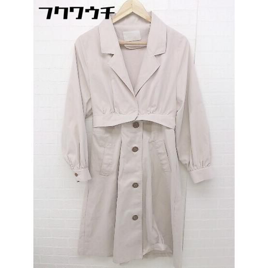 ◇ ◎ who\'s who Chico フーズフーチコ 2WAY 薄手 コート サイズF ベージュ レディース 【中古】 【1105040001273】
