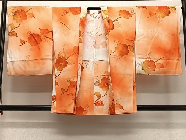 平和屋着物＃羽織　地紋起こし　枝花文　正絹　逸品　未使用　CABG3631ua