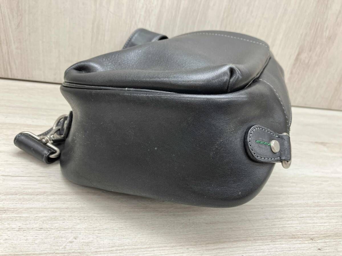 SOMES SADDLE/ソメス サドル ボディバッグ ショルダーバッグ 本革 レザー×メッシュ 日本製 ブラック 保存袋あり