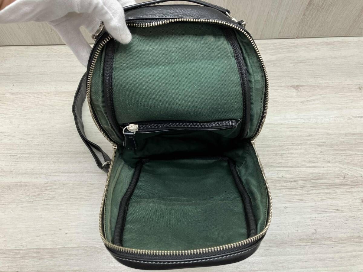 SOMES SADDLE/ソメス サドル ボディバッグ ショルダーバッグ 本革 レザー×メッシュ 日本製 ブラック 保存袋あり