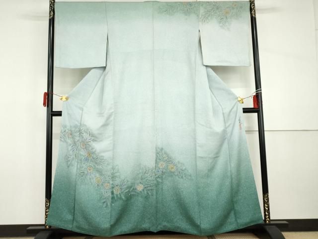 平和屋着物●佐波理綴　創作者 池口定男　訪問着　辻が花　絞り　暈し染め　正絹　逸品　AABI2625cs