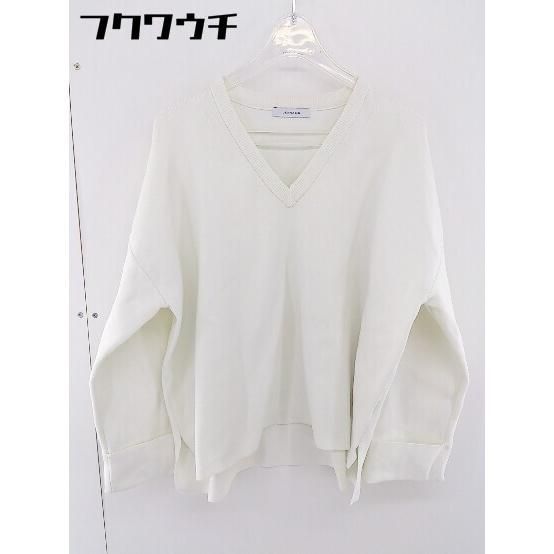 ◇ JEANASIS ジーナシス Vネック ニット 長袖 セーター サイズF アイボリー系 レディース 【中古】 【1105280012381】