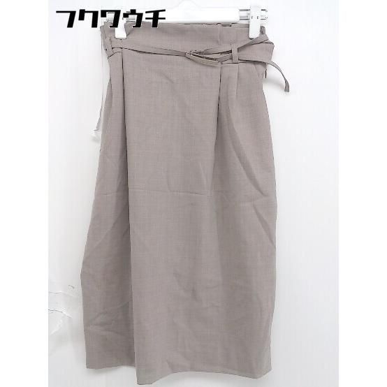 ◇ ◎ green label relaxing UNITED ARROWS ウエストベルト付き 膝下丈 ナロー スカート サイズ38 ベージュ系 レディース 【中古】 【1105280010028】