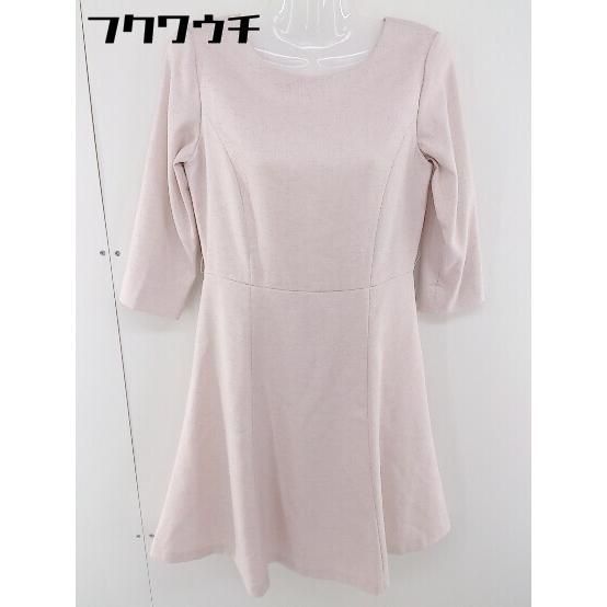 ◇ NATURAL BEAUTY BASIC ナチュラルビューティーベーシック 七分袖 膝丈 ワンピース サイズS ピンク系 レディース 【中古】 【1105280009770】 5,580円