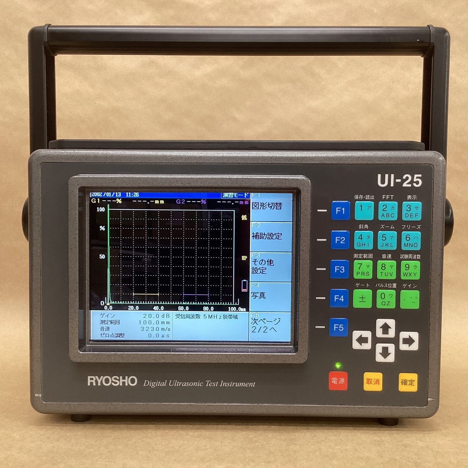 RYOSHO 超音波探傷器 UI-25 デジタル非破壊検査器 NDT カラー液晶 CFカード対応