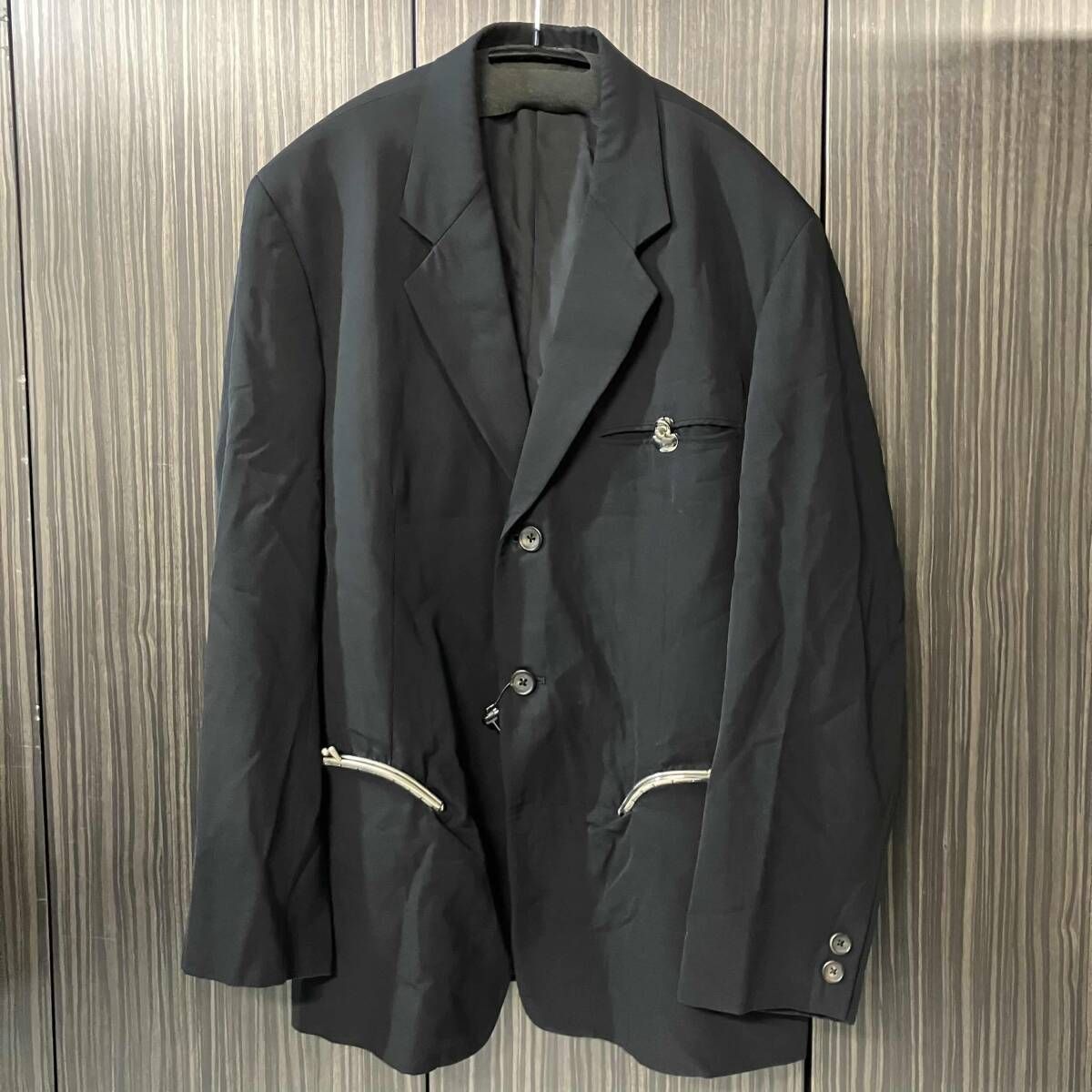 91ss archive YOHJI YAMAMOTO POUR HOMME テーラードジャケット ウールギャバジン がまロジャケットサイズs ヨウジヤマモトプールオム