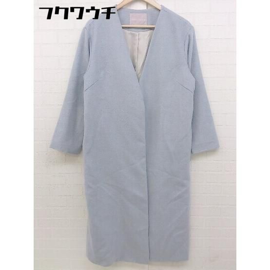 ■ 31 Sons de mode トランテアン ソン ドゥ モード 長袖 ノーカラー コート サイズ38 ブルー レディース 【中古】 【1106030002683】