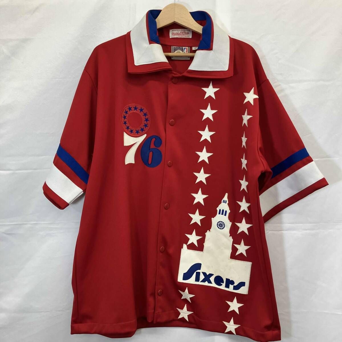 Mitchell & Ness/ミッチェルアンドニス/ジャケット/半袖ジャケット/トラックジャケット/Philadelphia/古着/レッド