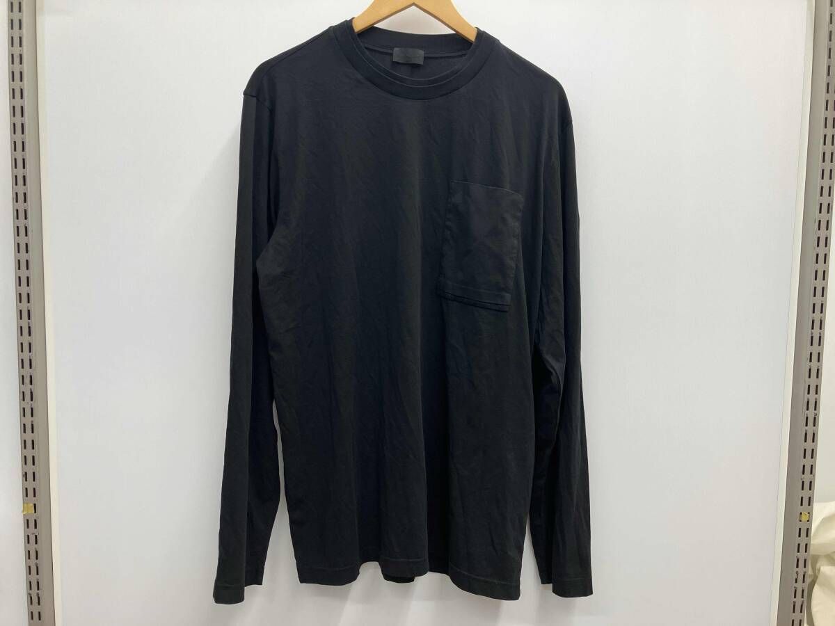 MONCLER モンクレール 24SS 長袖Tシャツ ポケットTシャツ レイヤードデザイン J10918D00002 89ADY サイズXXL ブラック