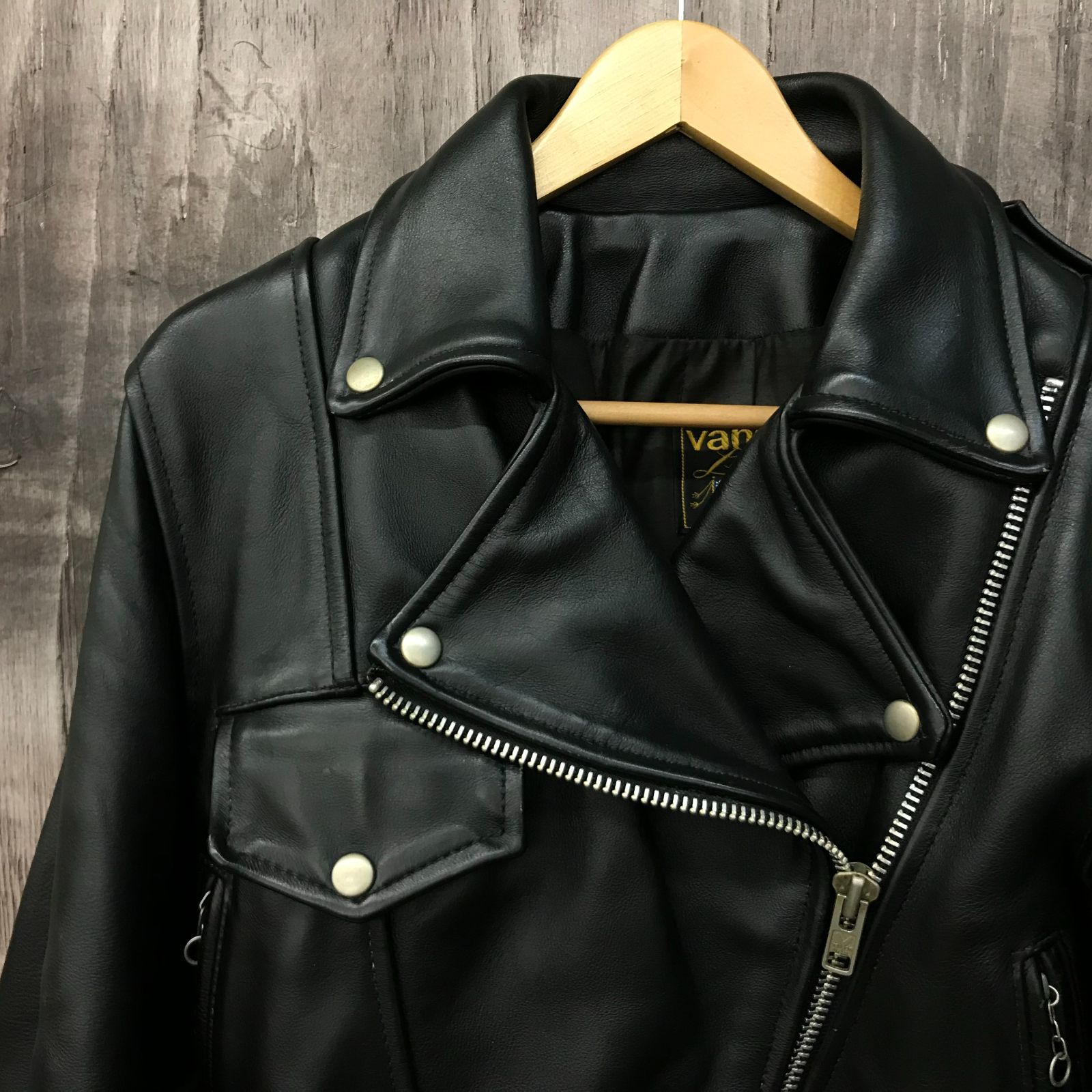 vanson バンソン USA製 ダブルライダース レザージャケット ブラック 黒 サイズ8 紳士服 _246023