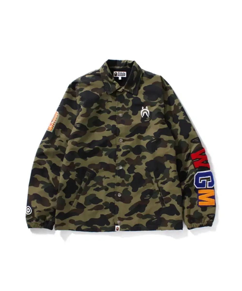 A BATHING APE アベイシングエイプ 1ST カモフラ シャーク COACH コーチ ジャケット