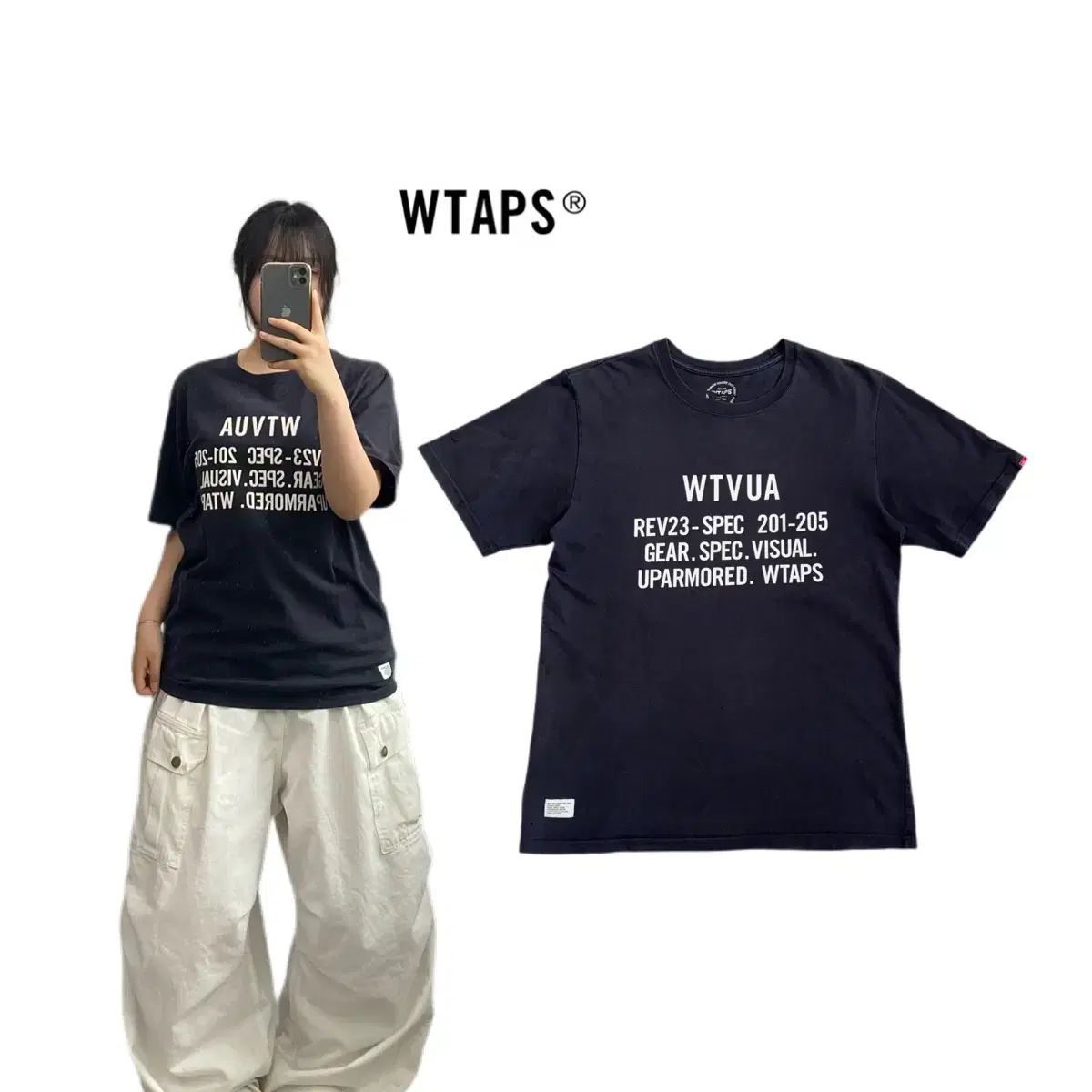 WTAPS(ダブルタップス) 半袖 Tシャツ ブラック - メルカリ