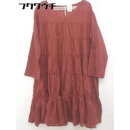 ◇ ◎ MJUKA ミューカ 長袖 膝丈 ワンピース サイズF ボルドー系 レディース 【中古】 【1106080009960】 5,580円