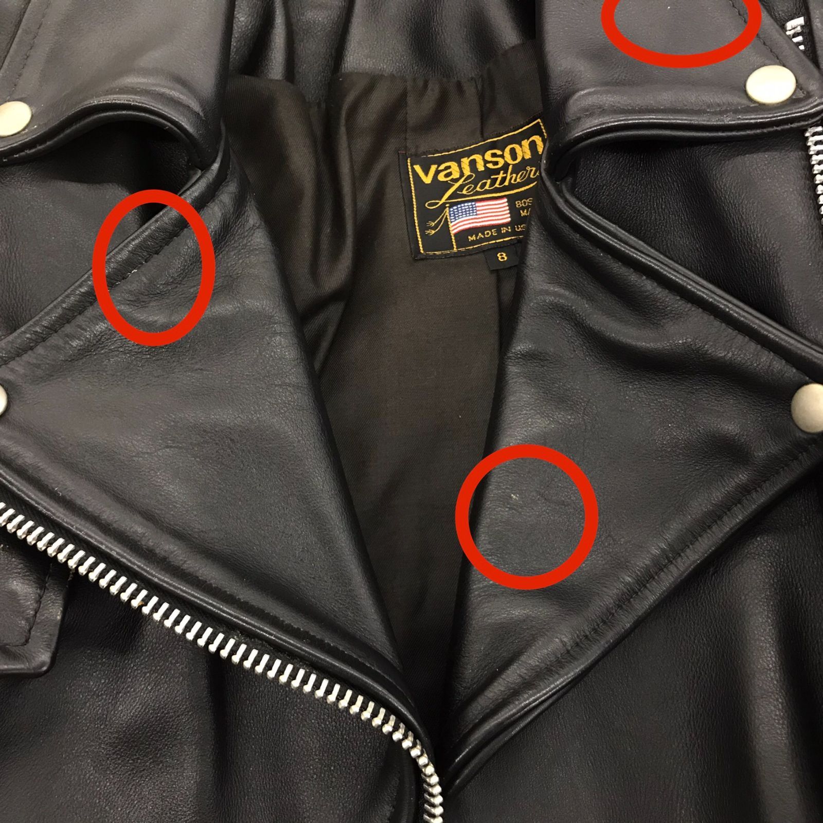 vanson バンソン USA製 ダブルライダース レザージャケット ブラック 
