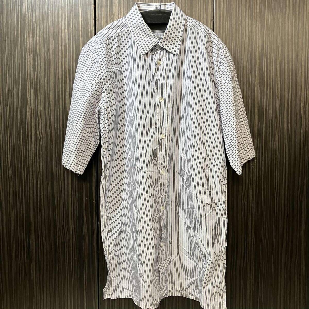 24ss Maison Margiela stripe shirt ストライプシャツ　サイズ40 ブルー系 メゾンマルジェラ