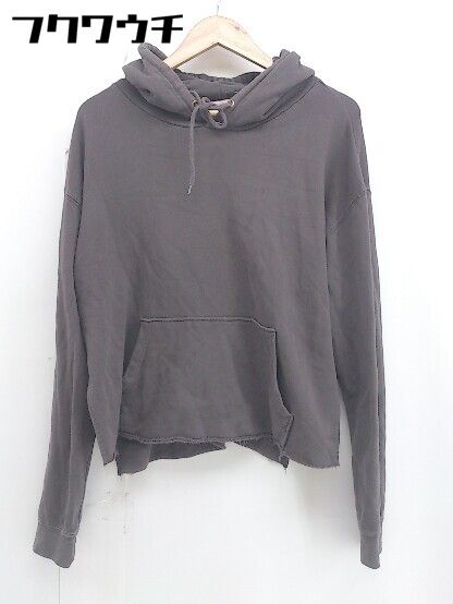 ◇ JOURNAL STANDARD サイドスリット 長袖 プルオーバー パーカー チャコールグレー レディース 【中古】 【1106110005375】