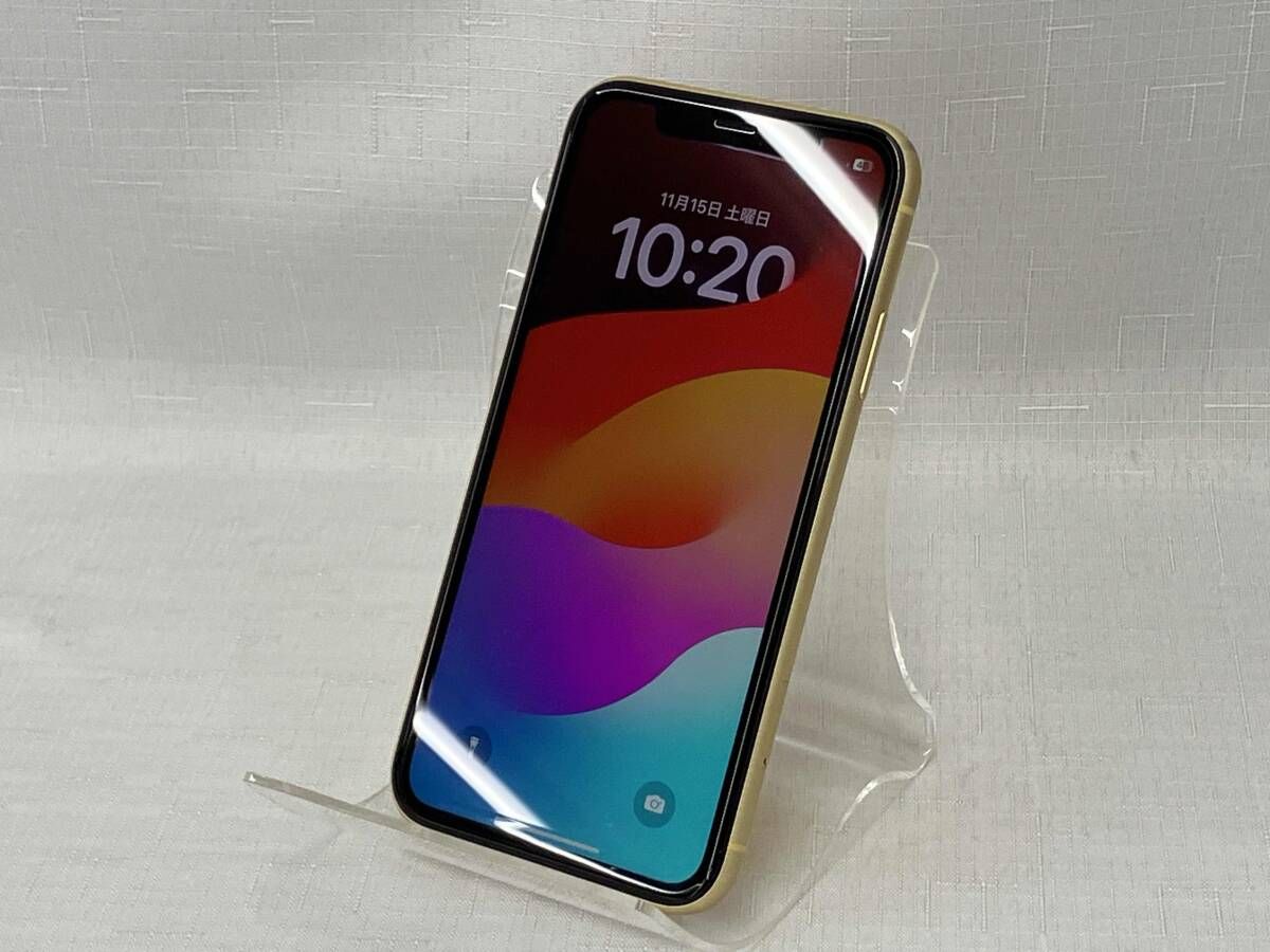 【au】SIMロック解除済みiPhone XR MT082J/A 64GBイエロｰ