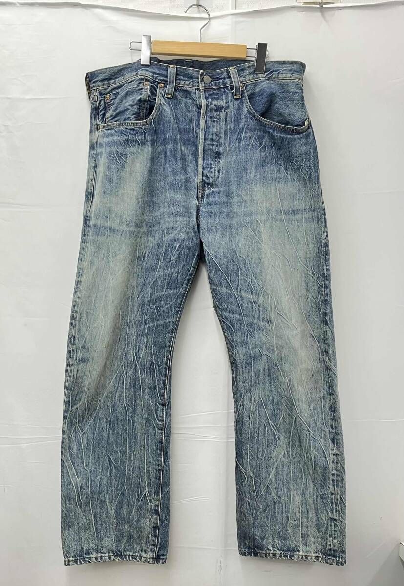 Levi's リーバイス ジーンズ デニムパンツ Gパン ジーパン 501xx W38 メンズ ブルー系 色褪せ ヴィンテージ加工 しわ加工