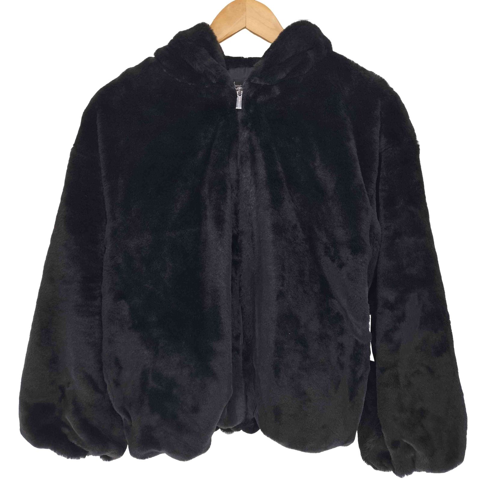 アンコキーヌ anne coquine faux fur Cフェイクファーフーデッドブルゾン レディース JPN：M