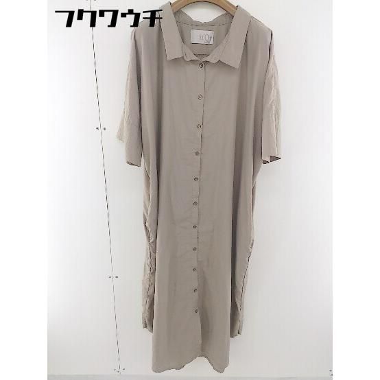◇ n'Or ノアール 七分袖 ロング シャツ ワンピース サイズ2 ベージュ レディース 【中古】 【1110280005134】 4,440円