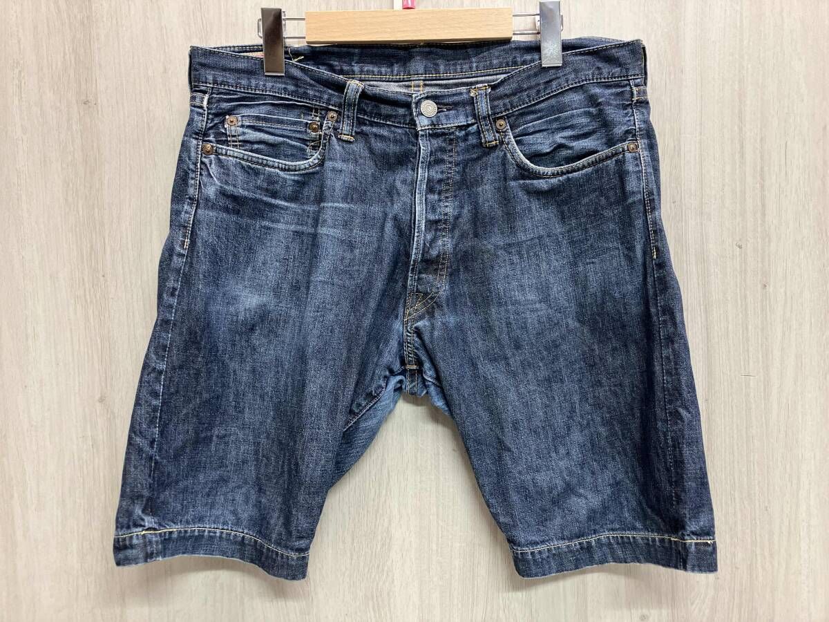 MOMOTARO JEANS 桃太郎ジーンズ ハーフパンツ ジーンズ ボタンフライ サイズW34 インディゴブルー メンズ 夏