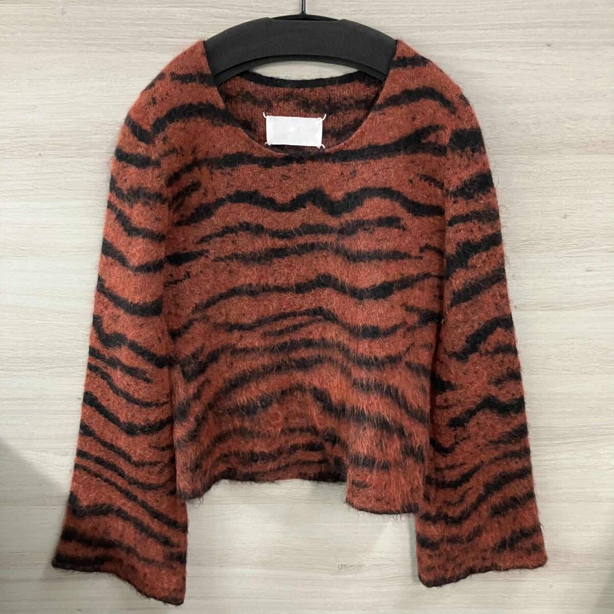 05AW MARTIN MARGIELA mohair knit タイガー柄モヘアニット Sサイズ オレンジ マルタンマルジェラ