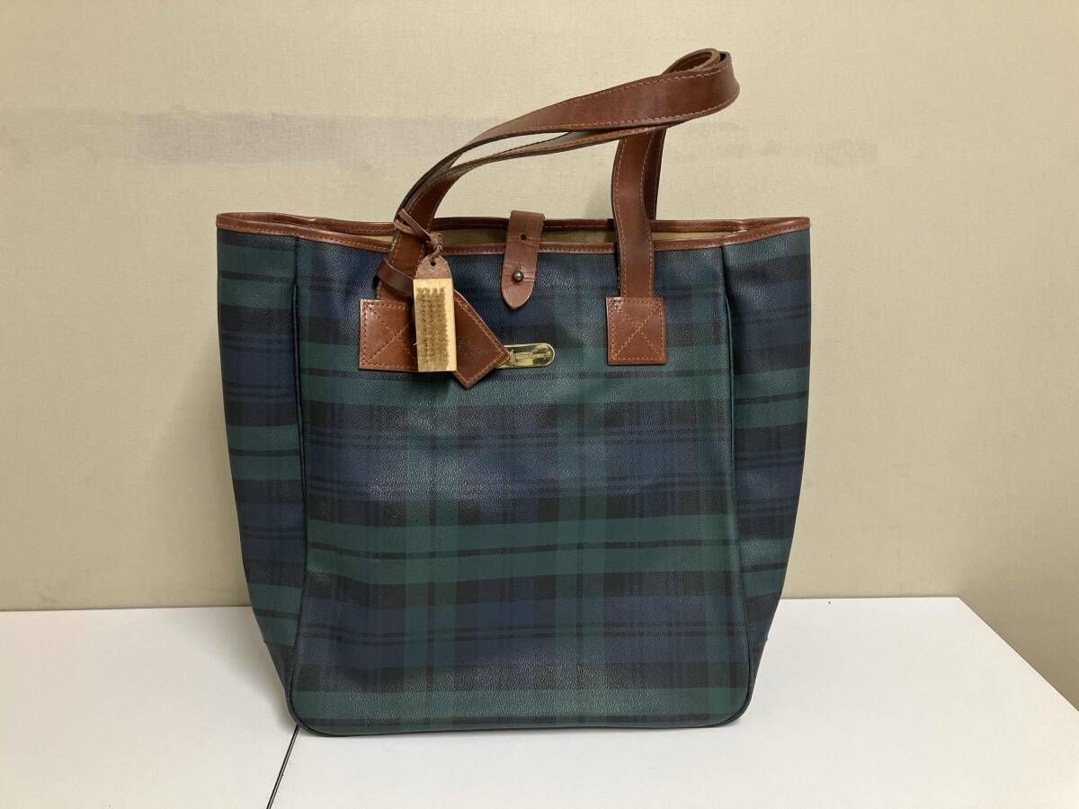 POLO RALPH LAUREN ポロラルフローレン トートバッグ PVC チェック ブラシ付き