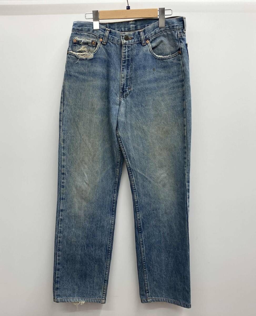 POLO RALPH LAUREN ポロ ラルフローレン 1990s デニムパンツ ジーンズ MADE IN USA アメリカ製 紙タグ 古着 ヴィンテージ W33L36 ブルー
