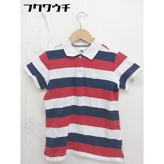 ◇ ◎ le coq sportif ルコック スポルティフ 半袖 ポロシャツ サイズS ホワイト ブルー レッド レディース 【中古】 【1111110008011】