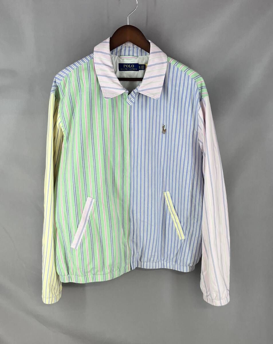 ★ POLO RALPH LAUREN ポロ ラルフローレン ブルゾン クレイジーパターン スウィングトップ サイズXL パステル系マルチカラー 通年